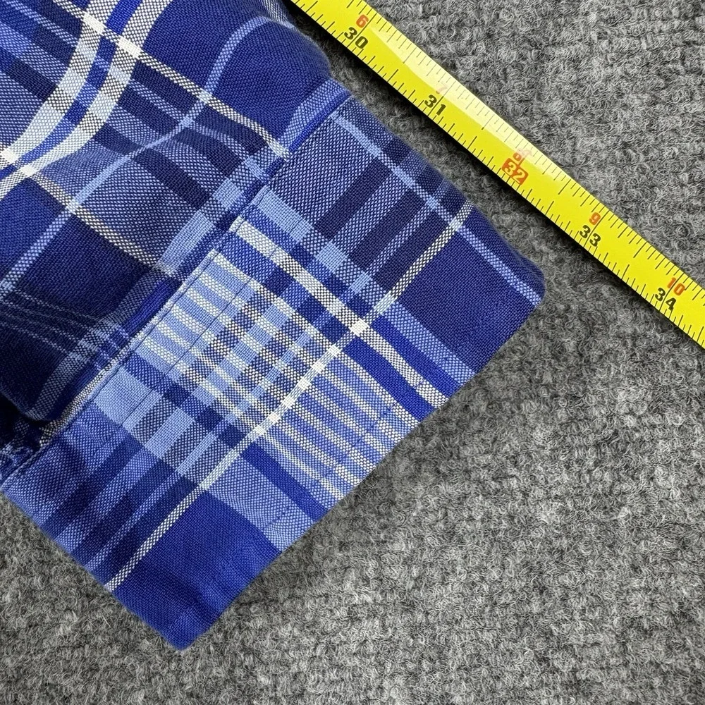 Ralph Lauren Men's XL Blue Plaid Button Down Shirt Long Sleeve Multi-Color Pony